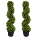 2er-Set Dekorative Pflanze, Kunstpflanzen in T?pfen, K¨¹nstliche Pflanzen f¨¹r Zuhause, Indoor, Outdoor, 90 cm, Gr¨¹n