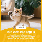 Kratzbaum 53 cm hoch Katzenbaum mit Höhle, Baumstamm-Design, Jutestämme, 2 Bälle für 1-2 Katzen unter 5 kg, Braun+Grün