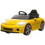 Elektrisches Aufsitzauto f¨¹r Kinder, fernsteuerbar, Musik, Hupe, USB, Sicherheitsgurt, f¨¹r 3-5 Jahre, Gelb