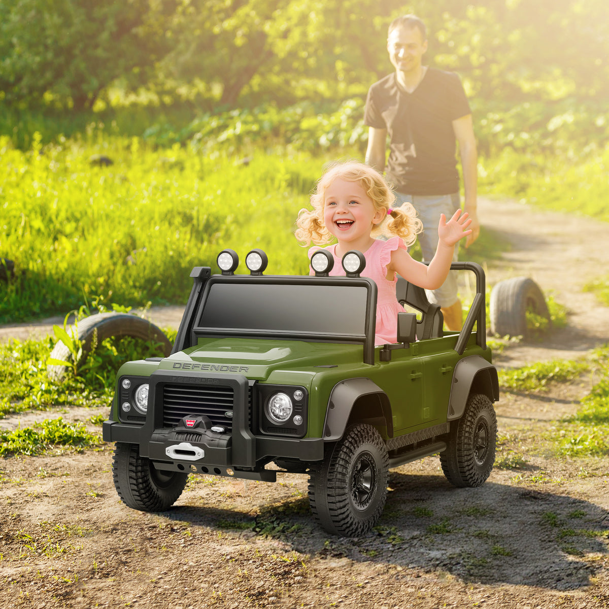 Kinder-Elektroauto, 12V Batterie-Betrieb, Fernbedienung, Musik-Funktion, Hupe, LED-Lichter, Gr¨¹n