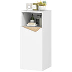 Badezimmerschrank Schmal Badschrank mit Verstellbaren Ablagen, offenem Fach 30 x 30 x 71,5 cm Weiß