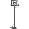Basketballständer, Outdoor/Indoor, höhenverstellbar, mit Rädern, befüllbare Basis, Korbhöhe 2,30-3,05 m