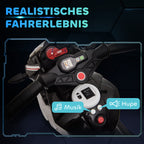Elektro-Kindermotorrad, Lichter & Ger?usche, 3 km/h, wiederaufladbar, Kunststoff & Metall, Schwarz/Wei?