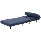2-in-1 Schlafsessel G?stebett, verstellbare  Kopfst¨¹tze Cord-Optik 82 cm x 87 cm x 89 cm Blau