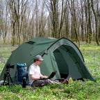 Two-Man Dome Tent, with Front Vestibule - Green/Grey
