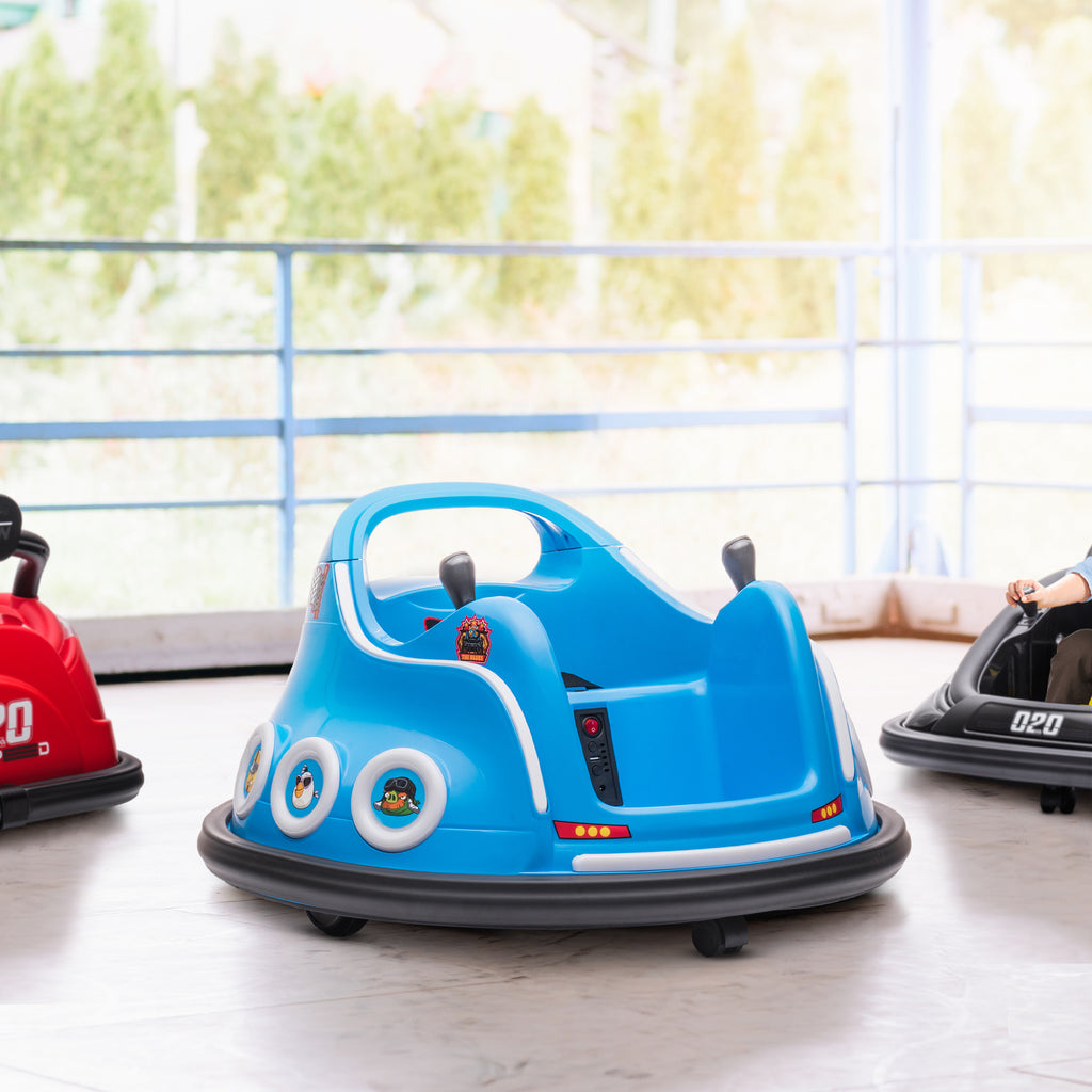 Kinder-Autoscooter, 360¡ã-Drehung, f¨¹r 3-5 Jahre, mit Fernbedienung, Musik, Blau