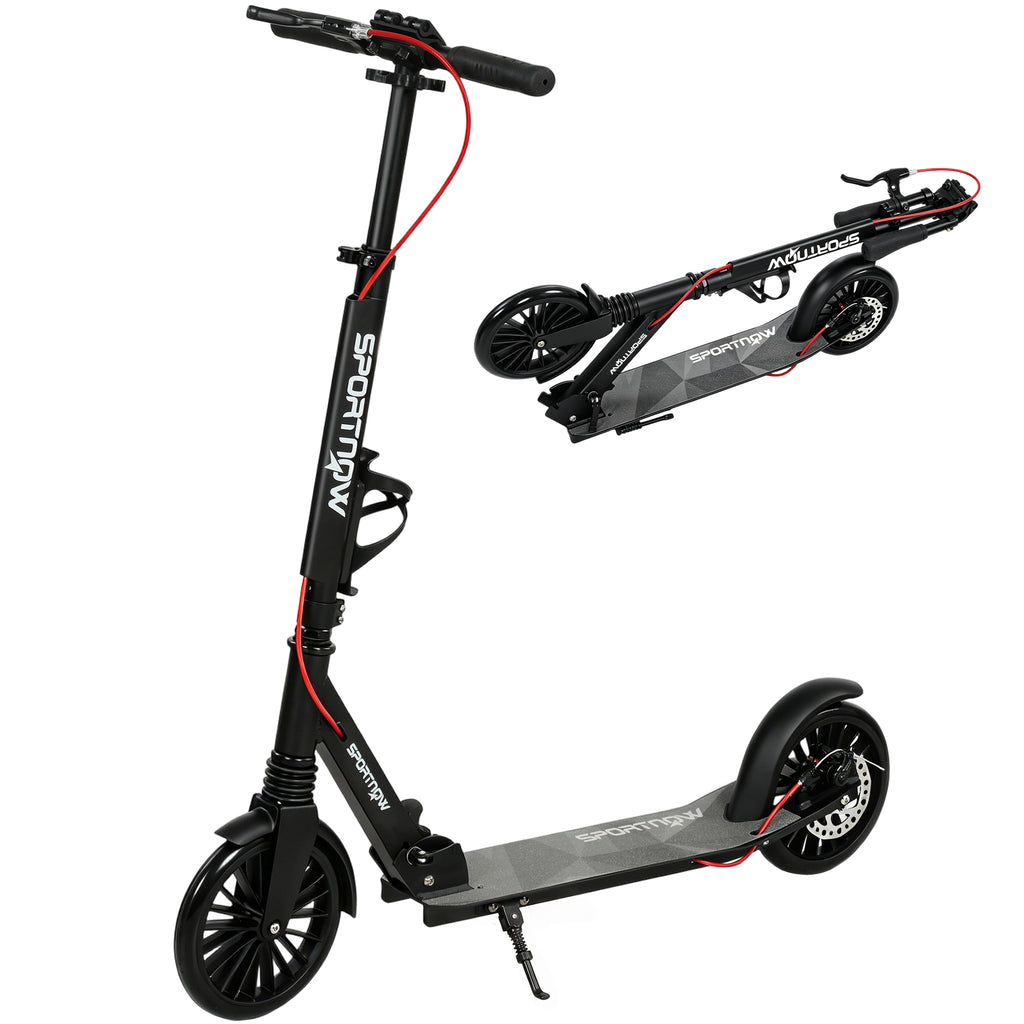 Cityroller Aluminium Höhenverstellbar & Klappbar Scooter mit 200 mm PU-Räder ABEC-7 Kugellager Dual-Bremssystem