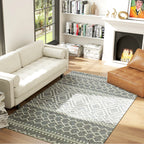 Teppich f¨¹r drinnen und drau?en, Boho-Design, leicht zu reinigen, Grau