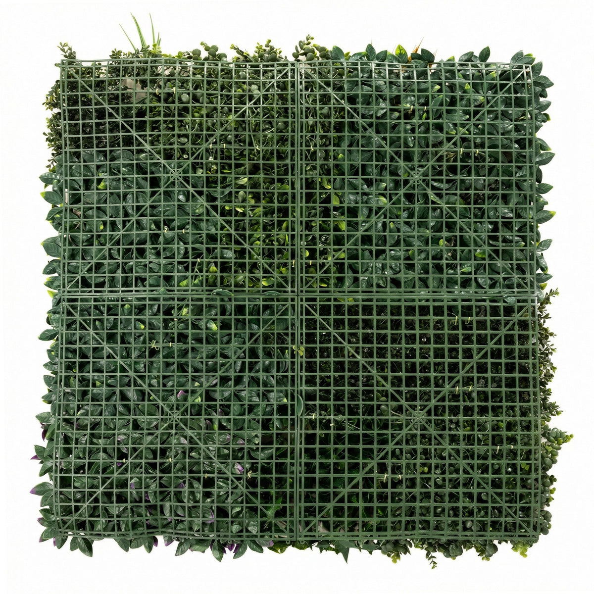 Grass Wall Panels, 100 x 100 cm Artificial Grass Wall Decor with Tie Connectors, Greenery Backdrop Panels, Green