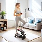 Mini-Stepper, Kompaktes Stepper-Gerät für Workout, Fitness-Stepper mit LCD-Monitor und rutschfesten Pedalen, Schwarz