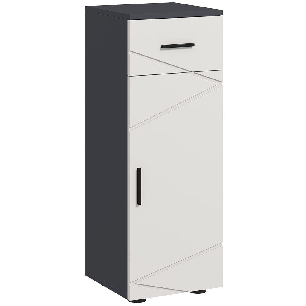 Badezimmerschrank, Badkommode, verstellbare Regale, bis zu 25 kg belastbar, Grau