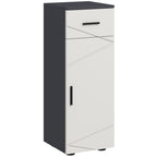Badezimmerschrank, Badkommode, verstellbare Regale, bis zu 25 kg belastbar, Grau