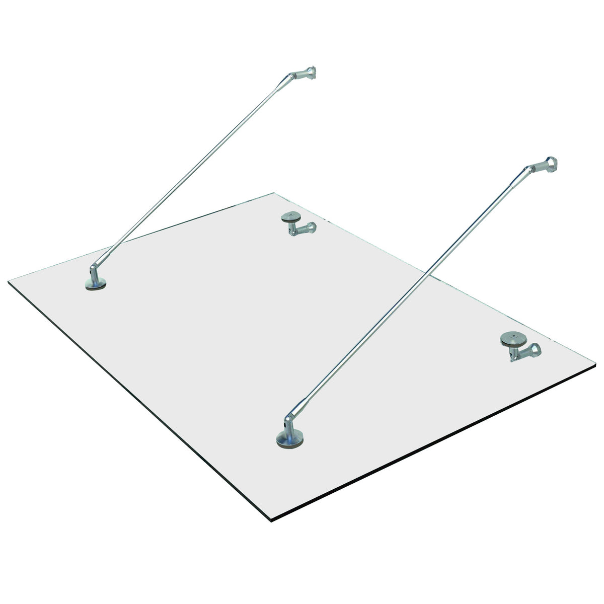 Vordach Glasvordach T¨¹rvordach, Geh?rtetem Glas, 304 Edelstahl Klarglas 150 x 90 cm