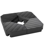 Basisgewichte f¨¹r Sonnenschirmst?nder, mit Wasser und Sand bef¨¹llbar, Kunststoff, 80L x 80B x 13H cm, Schwarz