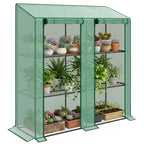 46 x 143cm Three-Shelf Mini Greenhouse - Green