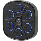 Music Boxing Machine, Smart Bluetooth Boxing Machine Wall Mounted with 9 Speeds & Modes, LED Lights and Gloves, Punching Pad for Adults, Black
