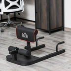 Squat Machine with Push Up Stand, Padded Hip Thrust Bench with Adjustable Cushion for Home Gym Work Out, Black