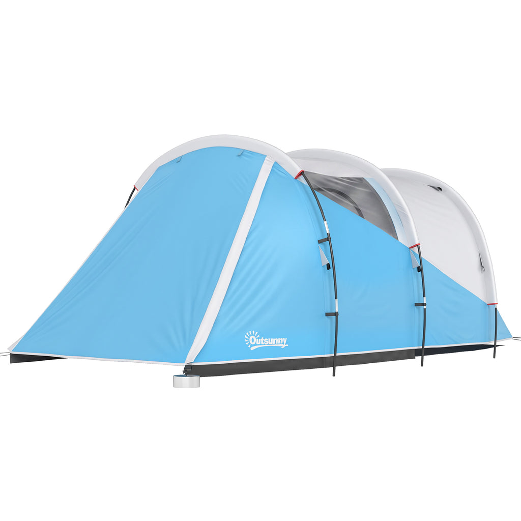 Campingzelt für 3 Personen, separate Wohn- & Schlafräume, 460L x 260B x 190H cm, Blau