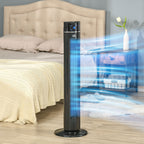 2in1-Turnmventilator Standventilator Ventilator, 32 cm x 32 cm x 106,8 cm, Schwarz