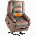 Aufstehsessel mit Massagefunktion, 90x93x110cm, Braun
