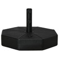 Octagonal Garden Parasol Base Holder Outdoor Market Umbrella Stand Weights, Up to 28kg Water Filled or 40kg Sand Filled, Black