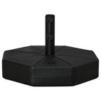 Octagonal Garden Parasol Base Holder Outdoor Market Umbrella Stand Weights, Up to 28kg Water Filled or 40kg Sand Filled, Black