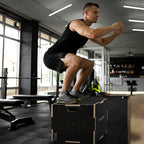 Multi-Faceted Jump Box, Wooden Step Up Box, for Home, Gym, Exercise, 51/61/76cm- Black