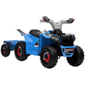 Kinderquad, aufladbar, 2,5 km/h, mit Anhänger, 50 Min. Fahrzeit, für Kinder 1,5 bis 3 Jahre, Blau