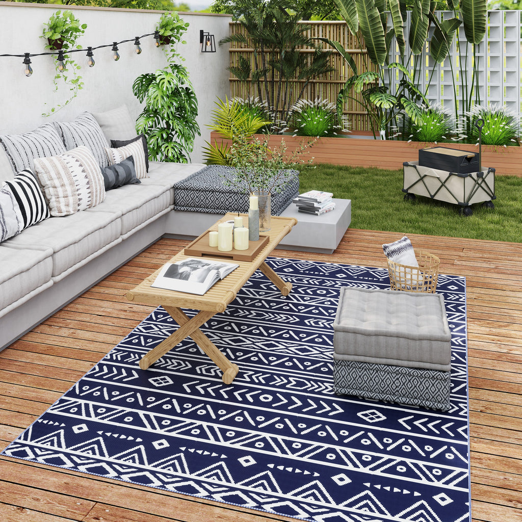Outdoor Teppich robuster Wetterfest Outdoorteppich, Carpet mit Boho-Style, Outdoor-Teppich f¨¹r Wohnzimmer Balkon