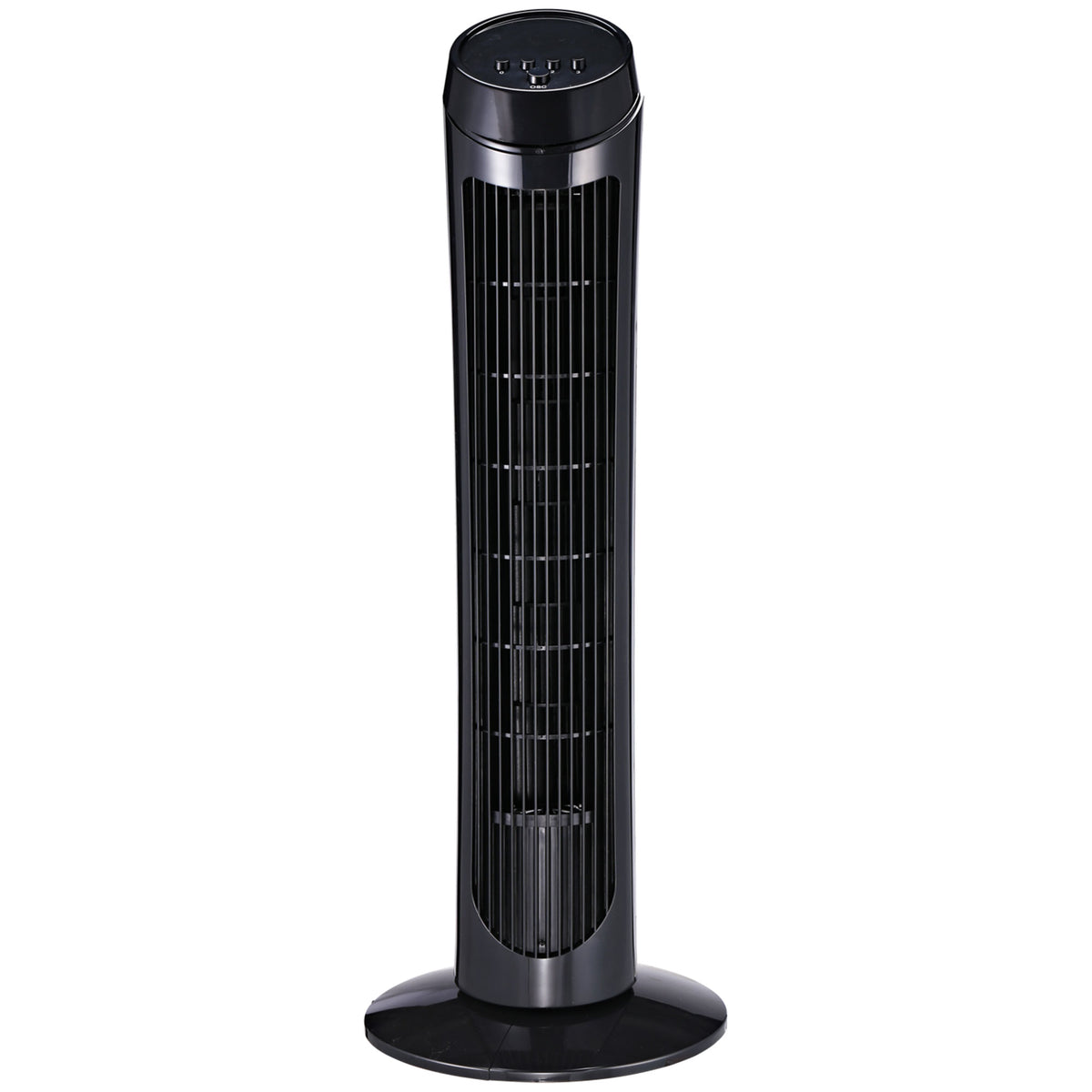 Standventilator 45 W Turmventilator Ventilator leise 3 Belüftungsstufen, 70° Oszillation, ABS, Schwarz, Ø27 x H75 cm