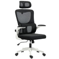 Bürostuhl, höhenverstellbar, verstellbare Kopfstütze, bis 120 kg, 60x59x114-122 cm, Schwarz