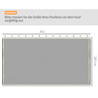 352 x 207cm Universal Replacement Mesh Sidewall Netting for Patio Gazebos and Canopy Tents, (Sidewall Only) Beige
