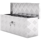 Gerätekasten Aufbewahrungskiste aus Aluminium mit Schloss und Schlüsseln 50 x 15,5 x 20,5 cm