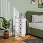 Kommode Sideboard mit 7 Schubladen Schrank aus Holzwerkstoff im Modern Stil 47 x 29 x 75 cm Wei?