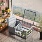Tortoise House, Small Reptile Wooden House, with Mesh Roofs, Side Panels, for Turtles, Lizards, Geckos and Snakes