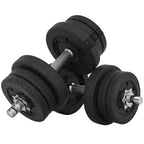 25KG Adjustable Weights Dumbbells Set, Dumbbell Hand Weights for Home Office Gym Body Fitness Lifting Training, Black
