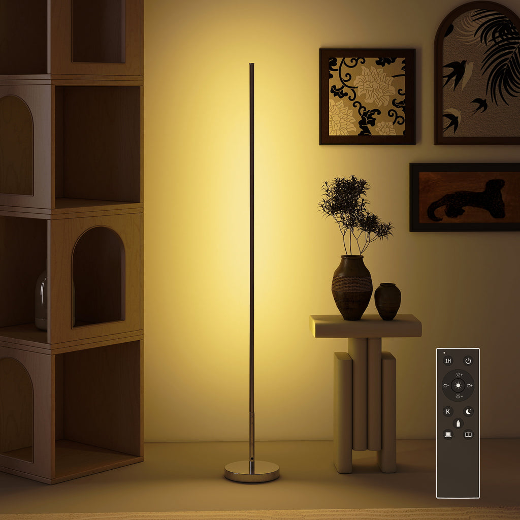 LED Stehlampe Wohnzimmer mit einstellbarer Farbtemperatur für Schlafzimmer, Büro, 20 x 20 x 150 cm