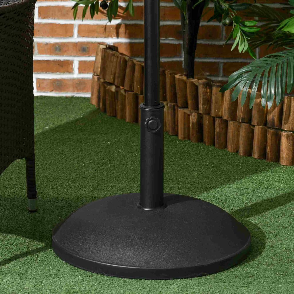 Schirmst?nder, Sonnenschirmst?nder, 3 Adapter, verstellbar, Zement, 25 kg, Schwarz