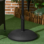 Schirmst?nder, Sonnenschirmst?nder, 3 Adapter, verstellbar, Zement, 25 kg, Schwarz