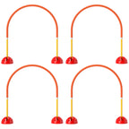 4-Piece Dog Agility Training Equipment with 4 Adjustable Width Doors, Bag, for Garden, Orange