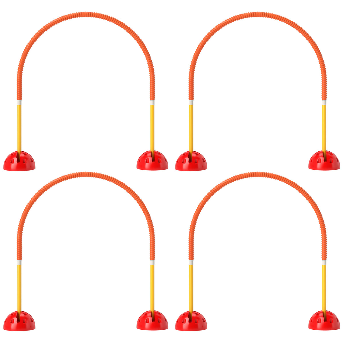 4-Piece Dog Agility Training Equipment with 4 Adjustable Width Doors, Bag, for Garden, Orange