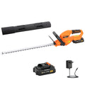 Elektro Heckenschere Akku Elektrischer Heckenschneider mit 100 W Motorleistung Kabellos 51cm Schnittlänge ABS Orange