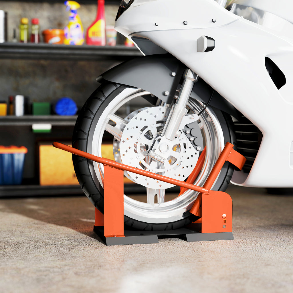 Motorradständer für 15-21", 381-533,4 mm Vorderrad, einstellbare Motorradwippe 816,5 kg Tragkraft Orange