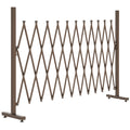 Expanding Trellis Fence, Freestanding Movable Fence, Foldable Garden Screen Panel, 300 x 103.5 cm, Dark Brown