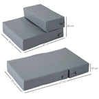 Hundetreppe klappbar Katzentreppe Einstiegshilfe 20 cm Hoch 2 Stufen für Bett, Sofa, Couch und Auto Grau