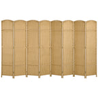 8-teiliger Raumtrenner, Faltbarer Sichtschutz, Sichtschutzwand f¨¹r Wohnzimmer, Schlafzimmer, Homeoffice, Natur