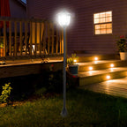  Outdoor Garden Solar Post Lamp Sensor Light  LED Lantern Bollard Pathway Torch Light 1.77m Tall