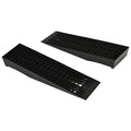 2-teiliges Auffahrrampen-Set, Schwellenrampe, Bordsteinrampe, Gummirampen, 3 Tonnen Tragkraft, Kunststoff, Schwarz