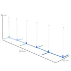Dog Agility Equipment Training Adjustable Obstacle Course Set with 6 Weaves Poles Storage Bag for Pet Outdoor Games Exercise