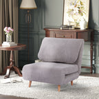 2-in-1 Schlafsessel G?stebett, verstellbare Kopfst¨¹tze Cord-Optik 82 cm x 87 cm x 89 cm Grau